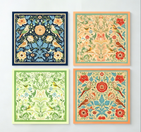Foulard carré personnalisable 100 % soie de mûrier jacquard sergé, léger, respirant, imprimé floral, de luxe, pour la tête et le cou