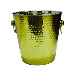 Wholesale Wine Bucket Golden Table Stand With Easy Grip Handles for <b>Champagne</b> Bucket Wine Chiller With Stand Low Prices - Product Image 1