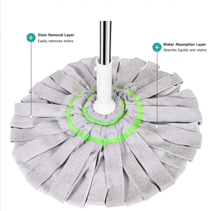 Mopa de Microfibra con Mango de Metal Resistente, para Uso en Seco y Húmedo, Mopa de <span class=keywords><strong>Limpieza</strong></span> con Sistema de Retorcido de Agua para <span class=keywords><strong>Limpieza</strong></span> del Hogar - Product Image 4