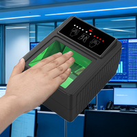Lecteur d'empreintes digitales de bureau à double capteur, mode capture du pouce, USB, biométrique, pour la sécurité aéroportuaire, enregistrement personnalisé disponible