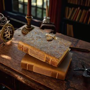 Handmade Modern Cowhide Embossed Sketchbook Notebook Genuine Leather Journal <b>Creative</b> Diary Promotional Portable Welcome <b>Gift</b> - Product Image 1