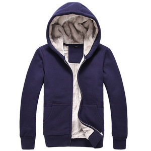 Produttore all'ingrosso di pile di spessore personalizzato da uomo inverno caldo pesante <span class=keywords><strong>felpa</strong></span> con <span class=keywords><strong>cappuccio</strong></span> foderato in pelliccia - Product Image 5