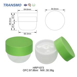 Ensemble de pots en plastique blanc vides pour soins de la peau Contenant pour soins de la peau avec bouchon Logo personnalisé Pots de soins de la peau de luxe - Product Image 2