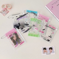 Ins Creative Print Anime Candy Bag Kpop Event Gift Custom Shaker Pendant Zip Pouch Llavero de PVC Titular de la tarjeta de crédito