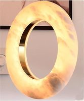 Lustre en albâtre naturel, luminaire suspendu moderne espagnol à LED dimmable en cuivre pour salon, salle à manger, chambre à coucher