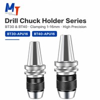 Porte-mandrin auto-serrant sans clé MT BT40 APU16 3-16mm 40Cr nitridé, outil d'alésage à trois mors haute concentricité CNC