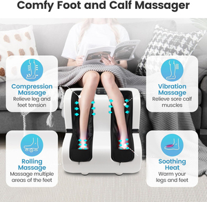 Masseur de pieds et de jambes certifié, vibrant, pour la circulation sanguine, avec pompe à rouleaux, shiatsu, infrarouge et compresseur, modèle Zq-8025 - Product Image 2