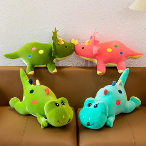 <span class=keywords><strong>Coussin</strong></span> de couverture double usage en peluche super douce, couverture de sieste pour enfants, climatiseur de voiture, oreiller de dessin animé tricératops pour le commerce extérieur - Product Image 4