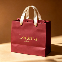 Sacs en papier personnalisés avec votre propre logo, emballage en carton, sacs en papier kraft blanc et brun, sacs cadeaux avec poignées