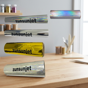 Zunsunjet Generic UV Cold <b>Foil</b> Process <b>Gold</b> Silver Transparent Durable Aluminum <b>Foils</b> for DTF Printer and Plastic Applications - Product Image 3
