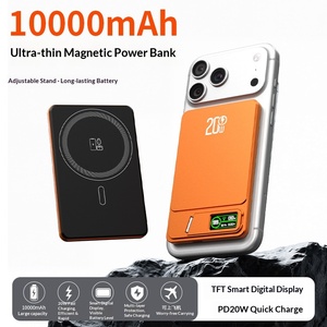 Banco de Energía Inalámbrico Magnético de 20W con Soporte Plegable, <span class=keywords><strong>Batería</strong></span> Magnética de 10000mAh Compatible con Dispositivos Magnéticos para Teléfonos Inteligentes - Product Image 4