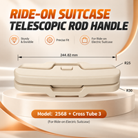 Poignée de chariot à bagages télescopique électrique en aluminium, robuste, imperméable, légère, modèle Yulada 2568