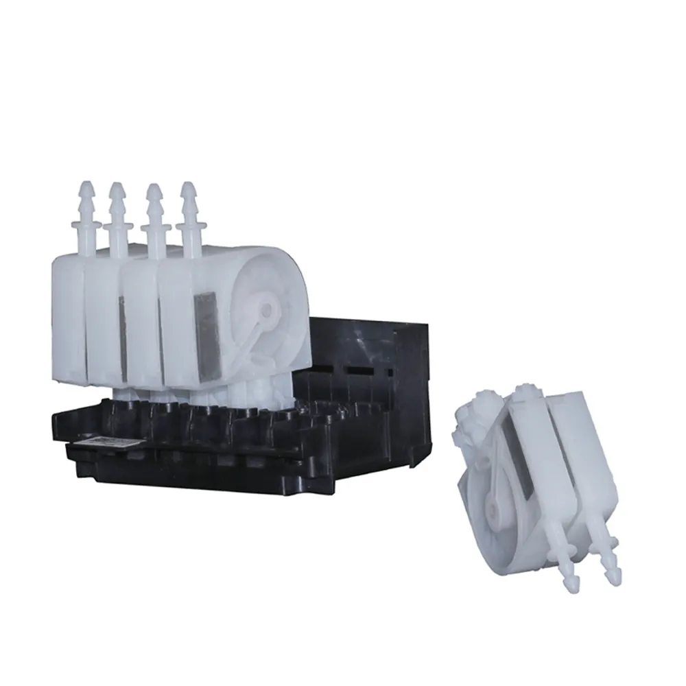 Amortiguador de cabezal de impresión con adaptador de colector de plástico para sistema de circulación de tinta blanca 8500 DTF CISS