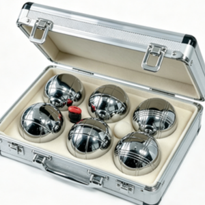 Ensemble <span class=keywords><strong>de</strong></span> 6 <span class=keywords><strong>boules</strong></span> <span class=keywords><strong>de</strong></span> pétanque en acier inoxydable <span class=keywords><strong>de</strong></span> 73 mm avec boîte en aluminium <span class=keywords><strong>pour</strong></span> la plage, le jardin et les fêtes. - Product Image 5