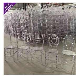 Sillas Chiavari Transparentes de Acrílico para Banquetes y Eventos, Sillas Napoleón Apilables para Bodas al Aire Libre, Sillas de Cristal para Fiestas - Product Image 1
