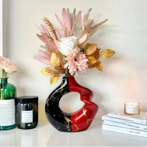 High Sense Irregular Art Spiral Color Matching Epoxy <b>Resin</b> <b>Sculpted</b> Figurine Home Flower Arrangement New Year's Decorative - Product Image 1