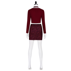 Costume da Infermiera Silenziosa Maria per Festa di Halloween, Abito Rosso con Minigonna Leopardata HORR-016 - Product Image 3
