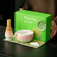 Bol à Matcha Fleur de Cerisier, Outil à Matcha, Brosse à Matcha, Bol à Thé Japonais, Tasse à Matcha, Bol Mélangeur de Poudre, Kit de Démarrage Matcha