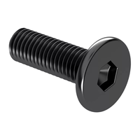 Vis à tête plate ultra-mince en acier inoxydable 304 à oxyde noir, à six pans creux, pour boîtiers à faible espacement