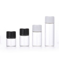 Botol minyak esensial kaca Mini portabel, botol uji parfum kosmetik kosong 1ml 2ml 3ml 5ml