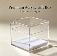 Boîte de présentation en acrylique pour fleurs, personnalisable et flexible, avec couvercle, résistante à l'eau, écologique, pour le rangement, la décoration et l'emballage