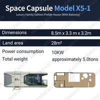 Capsule Familiale Modulaire Préfabriquée en Acier : Chambre, Appartement, Hôtel, Villa, Salon, Bureau à Domicile, Extérieur