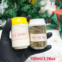 Vente chaude 100ml 3.38oz Emballage en poudre gommeuse de bonbons Pot de canette de soda Pot de bonbons en plastique PET avec couvercle à vis multicolore