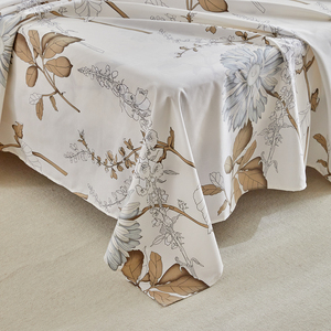 Draps de lit imprimés avec des textiles de maison de fleur de vigne - Product Image 2