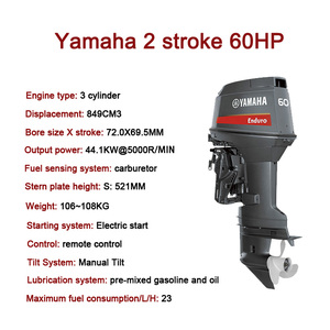 60 HP 2 Stroke <strong>Pontoon</strong> RC Engine Outboard Yamaha Electric Start Long Tail <strong>Boat</strong> <strong>Motor</strong> for Sale - Product Image 2
