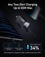 ANKER A2669 67W GaN Prime Wall Charger 3 Port Pengisi Daya Cepat Kompak untuk Ponsel, MacBook Pro, iPad Pro, iPhone 18/17/16