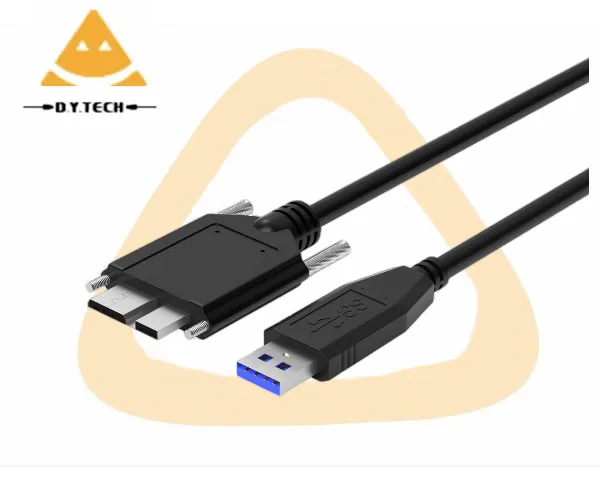 Подгонянный высокогибкий USB-кабель 3,0 A/Micro-B визуальный аппарат промышленный кабель для подключения к камере с винтами