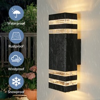 Lámpara de pared para patio, iluminación de paisaje, impermeable, Ip65, luces de pared Led para pasillo, linterna exterior, pantalla E27