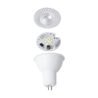 Spot encastré LED GU10 dimmable 5,5W, boîtier en aluminium recouvert de plastique, CRI 90 élevé, économie d'énergie, température de couleur réglable