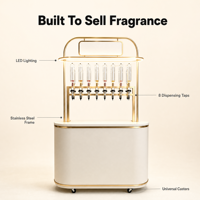 Chariot de parfumerie mobile à cadre métallique détachable, livraison directe usine, montage facile, pour magasin de cosmétiques de luxe