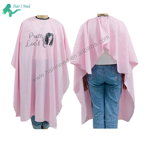 Logotipo personalizado <span class=keywords><strong>Peluquería</strong></span> Maquillaje Corte de pelo Bata con Snap Pink Barber Delantal <span class=keywords><strong>Peluquería</strong></span> Capa - Product Image 3
