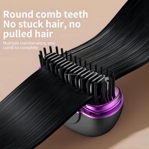 Mini cepillo alisador de pelo inalámbrico de bolsillo, peine alisador portátil USB con 3 temperaturas, alisador de barba y pelo con iones negativos - Product Image 4