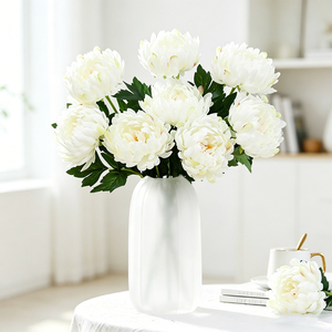 1 Pieza de <span class=keywords><strong>Flores</strong></span> Artificiales de Crisantemo con Tallos, Arreglos Florales de Seda <span class=keywords><strong>para</strong></span> Centros de Mesa de Bodas, Decoración <span class=keywords><strong>para</strong></span> el Hogar y la Oficina - Product Image 6