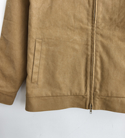 Veste de travail en toile personnalisée pour homme, poches, col rabattable, fermeture éclair sur le devant, durable, 100% coton, respirante, écologique, sergé épais, rétro