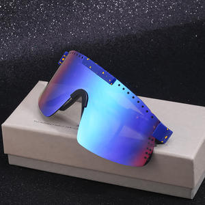 Lunettes de soleil de sport style européen et américain, protection UV400, verres PC coupe-vent, pour cyclisme et activités de plein air, unisexe, monture tendance - Product Image 2