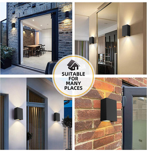 Applique murale LED biseautée étanche IP65 aluminium nouvelle forme conçue projecteur extérieur pour jardin extérieur paysage pic - Product Image 6
