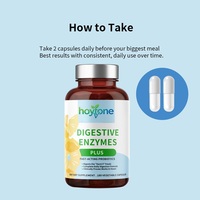 Capsules d'enzymes digestives avancées et de probiotiques à marque privée OEM pour la santé intestinale des adultes, favorisant l'absorption des nutriments, végétaliennes