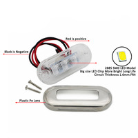 LICHO LED 12V CRI 80, éclairage latéral à cadre en acier inoxydable, feux de signalisation pour yacht, bateau, camping-car, éclairage intérieur de couloir, 6500K, 50000 heures