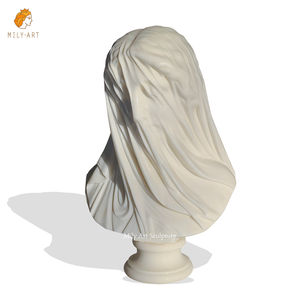 <span class=keywords><strong>Statue</strong></span> de fille en <span class=keywords><strong>marbre</strong></span> antique sur mesure avec <span class=keywords><strong>voile</strong></span>, sculpture de buste pour décoration artistique - Product Image 1