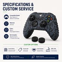 Casing Silikon Pengontrol LA untuk ONE S Wireless Gamepad, Penutup Pelindung Anti Selip dengan Rocker Cap Play