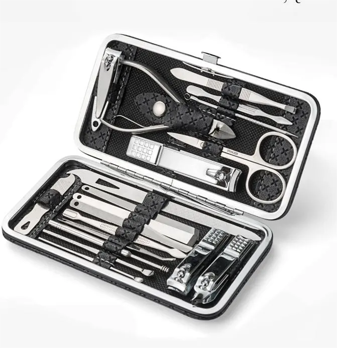 Hot Selling Professional Complete Nail Care kit Manicure Tools Grooming Kit with Travel Case