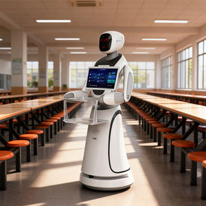 <span class=keywords><strong>Robot</strong></span> de service alimentaire intelligent Amy, livraison autonome par IA, double plateau, écran LED pour restaurant, hôtel et café - Product Image 1