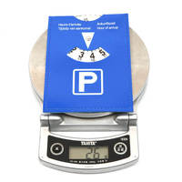 Horloge à disque de stationnement en cuir PVC Logo personnalisé Cadeau publicitaire Europa Parking Timer de voiture