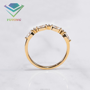 Anillo de compromiso y boda para mujer, personalizado, de oro de 10K, 14K, 18K, con diamante cultivado en laboratorio CVD/HTHP, corte redondo/marquesa/ovalado, certificado IGI, ideal como regalo. - Product Image 2