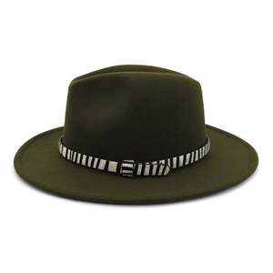 Sombrero Fedora Unisex X3068 de Fieltro de Lana con Ala y Copa de Cuero Personalizada para Hombre, Gorra Formal de Jazz Decorada con Cuerda - Product Image 5