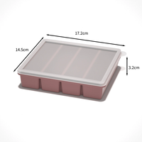 Bac à glaçons à 4 grilles avec couvercle Moules à glaçons pratiques pour boissons froides Couvercle transparent pour machine à glaçons avec boîte de rangement